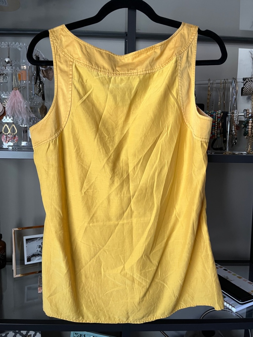 J. Jill Yellow Silk/Cotton Blend Tank - Picture 9 of 14